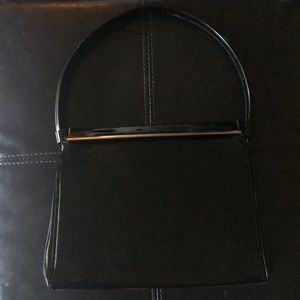 Vintage Black Patent Box Bag